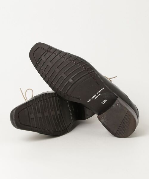 「KATHARINE HAMNETT」 レザーシューズ 25.5cm ブラック メンズ_画像3