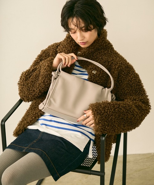 uchi. ショルダーバッグ バッグ ソフトフェイクレザー3way変形バッグ