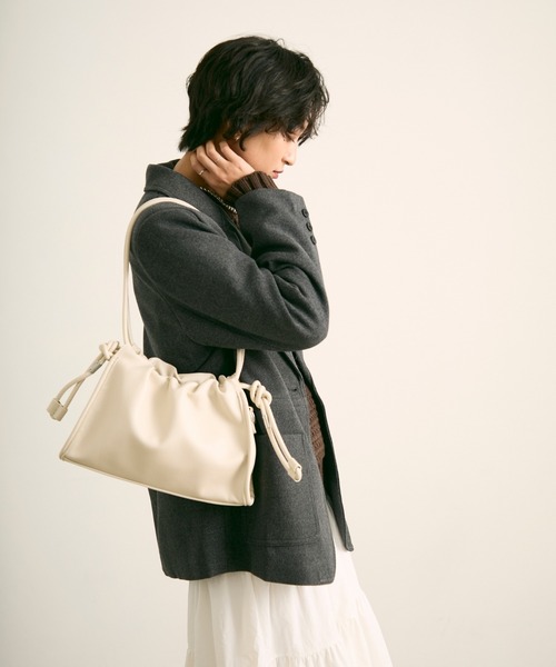 uchi. ショルダーバッグ バッグ ソフトフェイクレザー3way変形バッグ