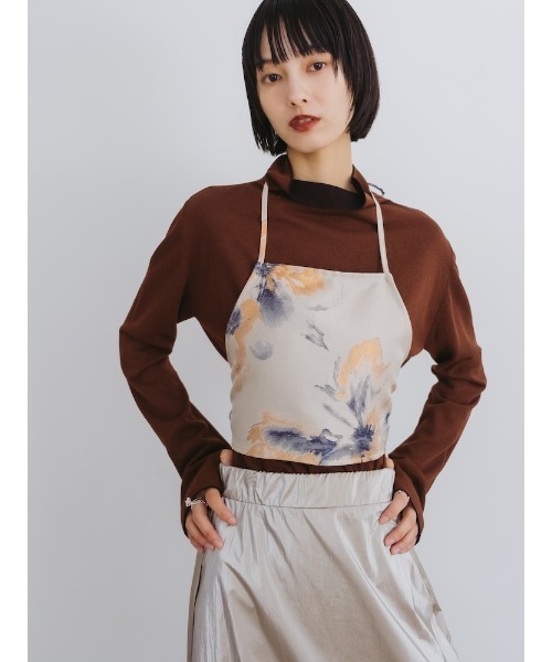 美品✨ETHRジャガードビスチェ　Jacquard Bustier sahara（サハラ） Flower Jacquard Bustier/フラワージャガード