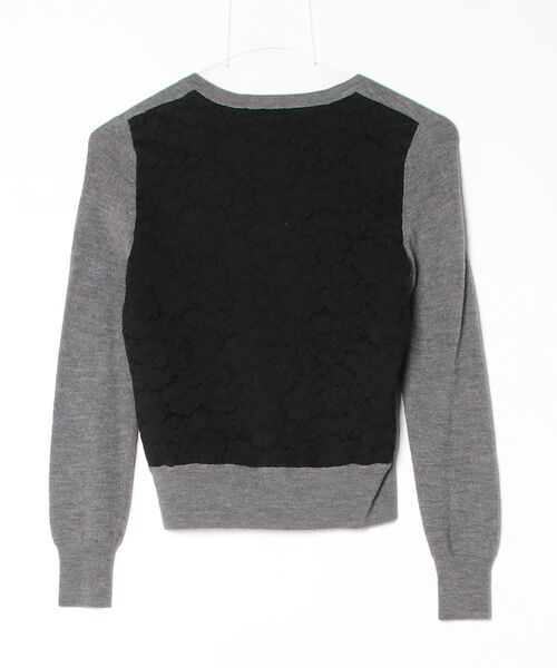 「M-premier BLACK」 ニットカーディガン 36 グレー レディース_画像2