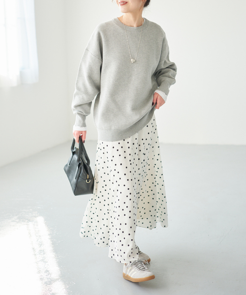 Spick&Span(スピック アンド スパン) スカート ドットサテンフレア Spick&Span(スピック アンド スパン) スカート ドットサテンフレア