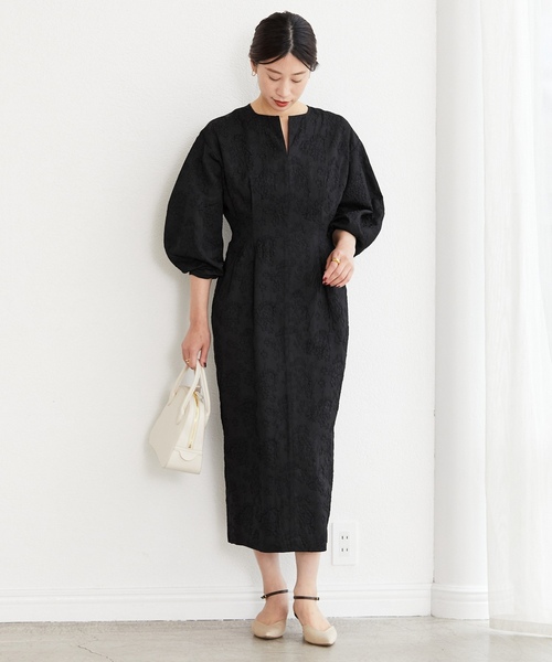 「VERMEIL par iena」 7分袖ワンピース 36 ホワイト レディース_画像3