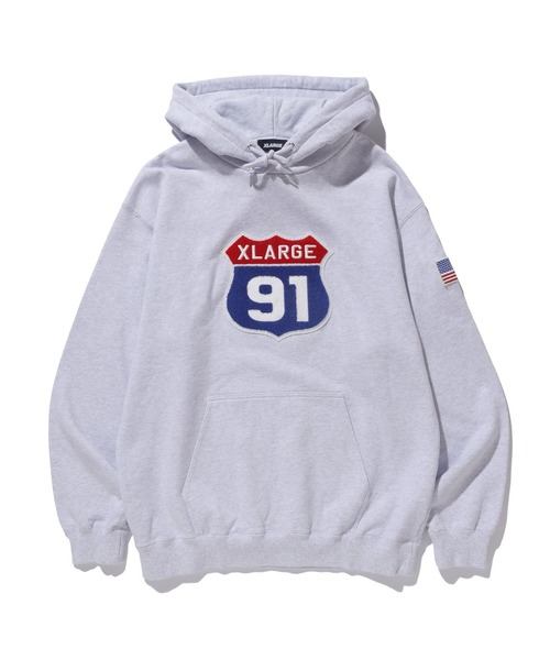 「XLARGE」 プルオーバーパーカー S アッシュ メンズ