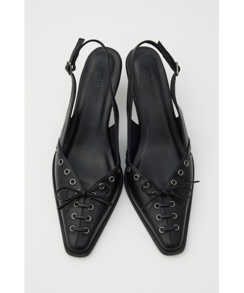 LAGUA GEM（ラグアジェム） パンプス EYELET LACE UP ミュール