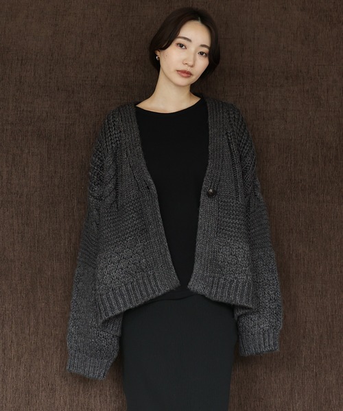 「select MOCA Et」 ニットカーディガン FREE アイボリー レディース_画像8