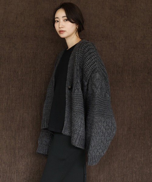 「select MOCA Et」 ニットカーディガン FREE アイボリー レディース_画像9