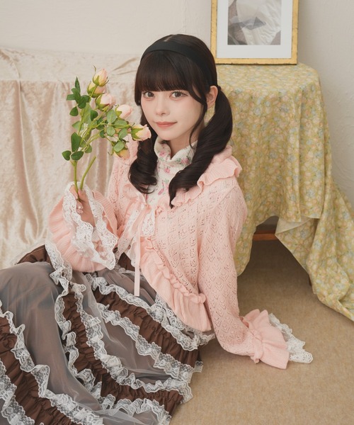 kutir（クティール） カーディガン 「クティールとレトロ」透かし編み