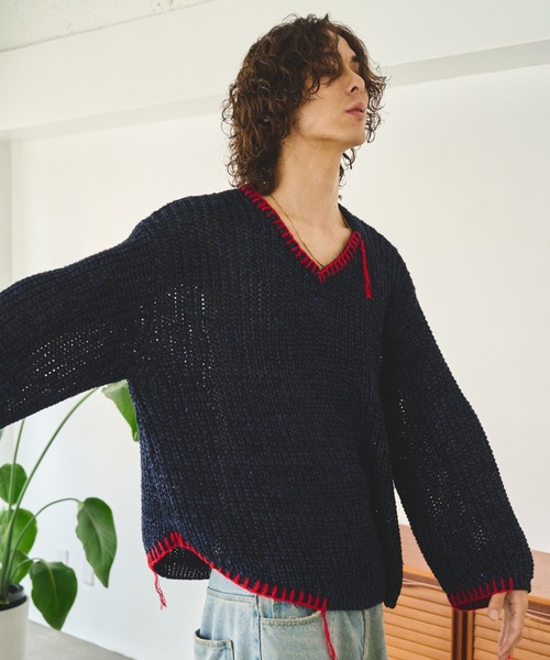 Camphor wood 長袖ニット MEDIUM シルバー メンズ : ZOZOTOWN Yahoo!店 