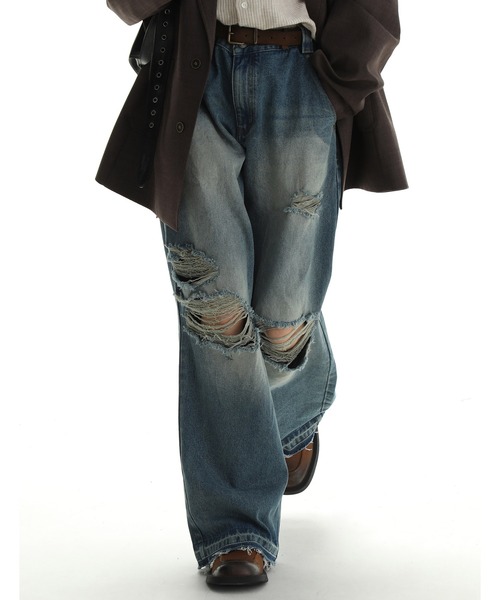 「MASONPRINCE」 デニムパンツ M ダークグレー メンズ_画像2