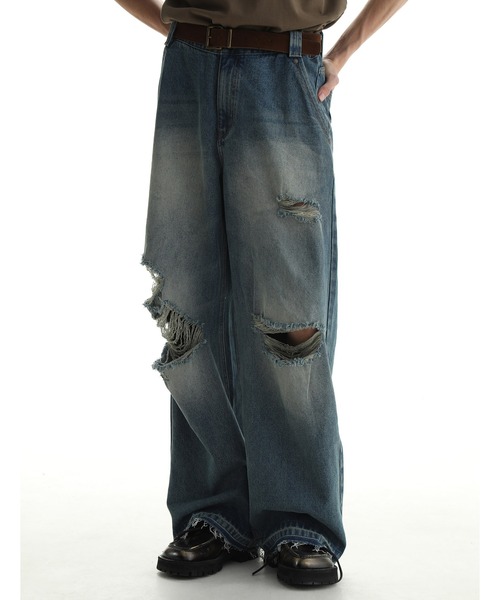 「MASONPRINCE」 デニムパンツ M ダークグレー メンズ_画像3