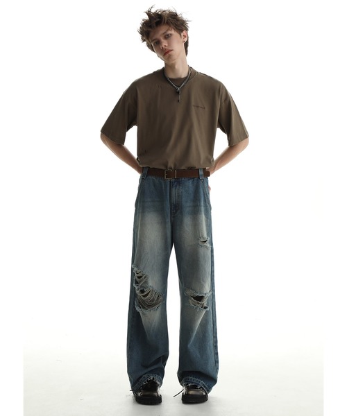 「MASONPRINCE」 デニムパンツ M ダークグレー メンズ_画像5