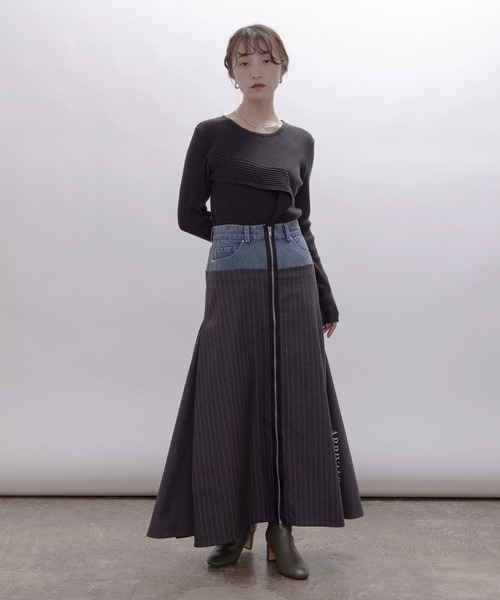 「Eimee Law」 ロングスカート MEDIUM グレー レディースの画像