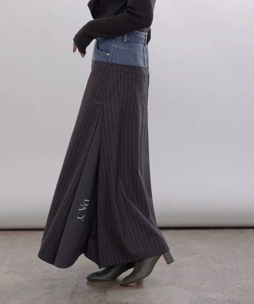 「Eimee Law」 ロングスカート MEDIUM グレー レディースの画像