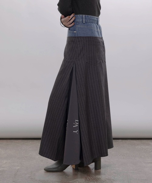 「Eimee Law」 ロングスカート MEDIUM グレー レディースの画像