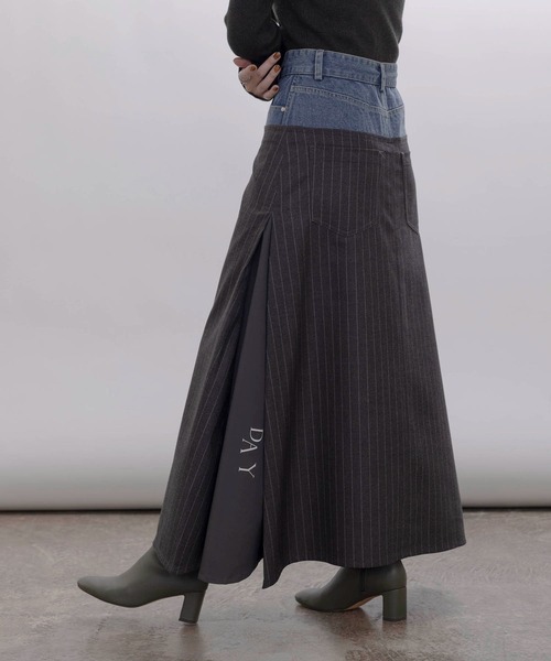 「Eimee Law」 ロングスカート MEDIUM グレー レディースの画像