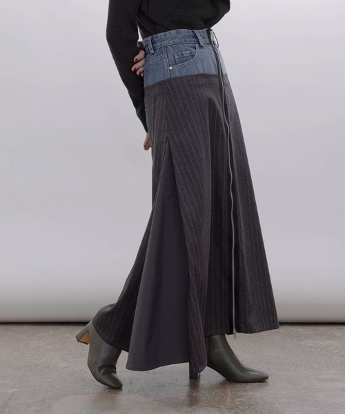 「Eimee Law」 ロングスカート MEDIUM グレー レディースの画像