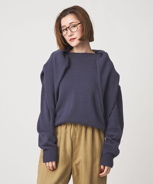 conte ニット セーター 「conte」コットン リリヤーン ニット