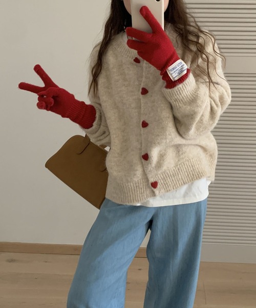 「MAISON DE THERESE」 ニットカーディガン M グレー レディース_画像5