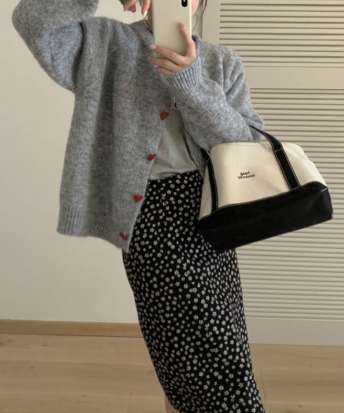 「MAISON DE THERESE」 ニットカーディガン M グレー レディース_画像6