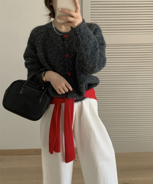 「MAISON DE THERESE」 ニットカーディガン M グレー レディース_画像7