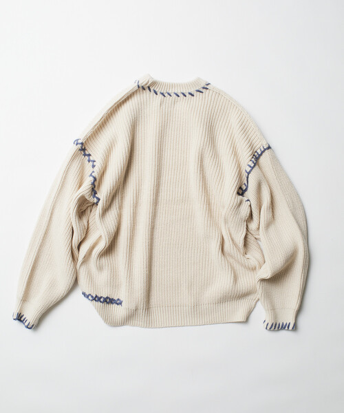 「FREAK'S STORE」 長袖ニット LARGE ブラック メンズ_画像9