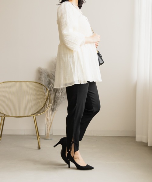 「CLETTE」 パンツ 3L ブラック レディース_画像4
