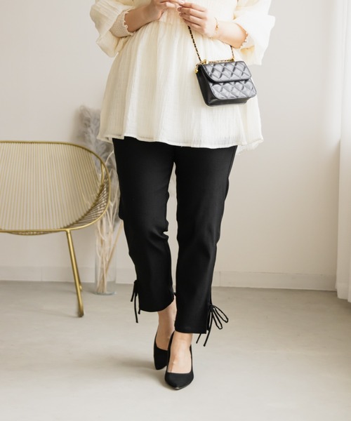 「CLETTE」 パンツ 3L ブラック レディース_画像6