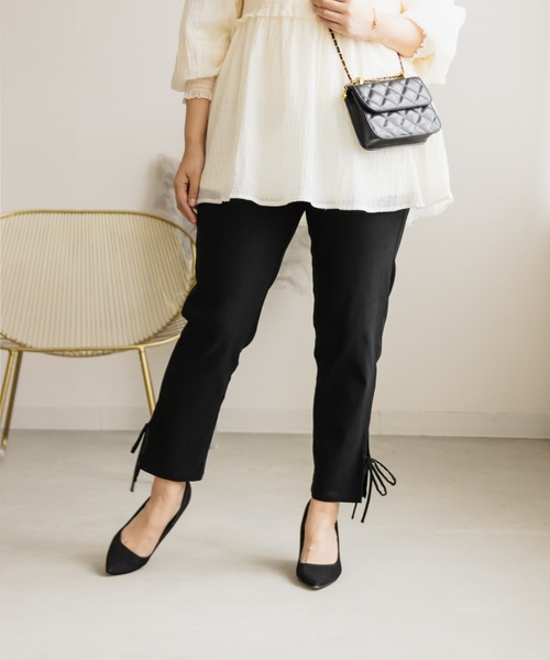 「CLETTE」 パンツ 3L ブラック レディース_画像7