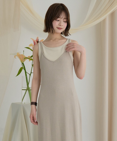 mideal（マイディール） ワンピース layered rib onepiece