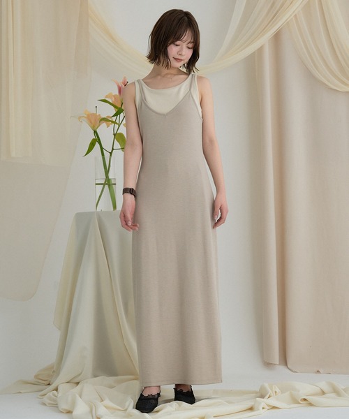 mideal（マイディール） ワンピース layered rib onepiece