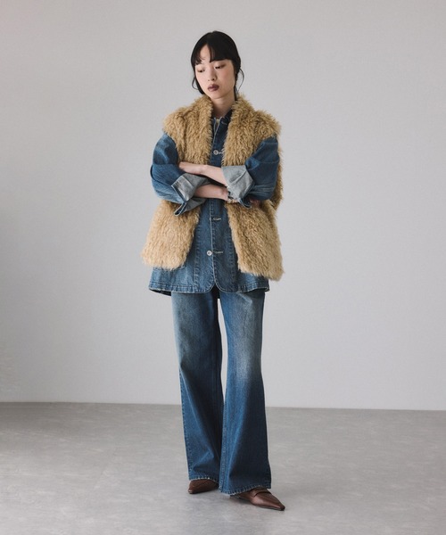 「ADAM ET ROPE'」 デニムパンツ 38 ブルー系その他4 レディースの画像
