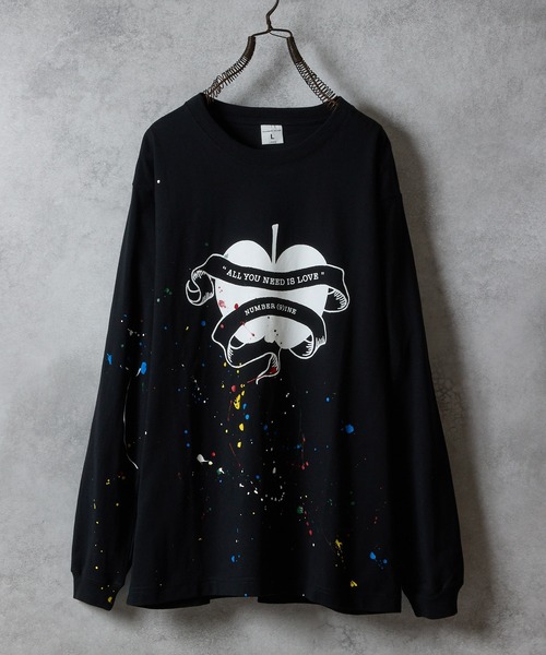 NUMBER (N)INE（ナンバーナイン） tシャツ HAND PAINTED NUMBER (9)INE