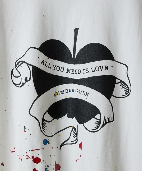 サイズ4 ナンバーナイン THE APPLES Tシャツ NUMBER (N)INE（ナンバーナイン） tシャツ HAND PAINTED NUMBER (9)INE