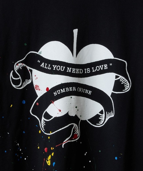 NUMBER (N)INE（ナンバーナイン） tシャツ HAND PAINTED NUMBER (9)INE