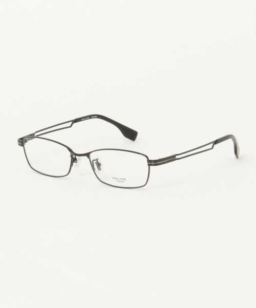 伊達メガネ メガネ 眼鏡 「POLICE/ポリス」スクエア メガネ VPLT73J 0530 54 ジャパンモデル メンズ レディース