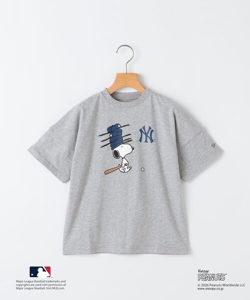 tシャツ SHIPS KIDS:85〜95cm/ PEANUTS×MLB プリント Tシャツ キッズ 子供服 男の子の画像
