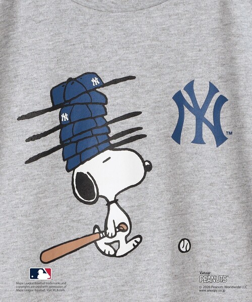 tシャツ SHIPS KIDS:85〜95cm/ PEANUTS×MLB プリント Tシャツ キッズ 子供服 男の子の画像