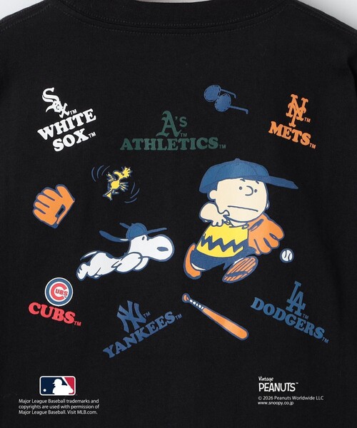 tシャツ SHIPS KIDS:85〜95cm/ PEANUTS×MLB プリント Tシャツ キッズ 子供服 男の子の画像