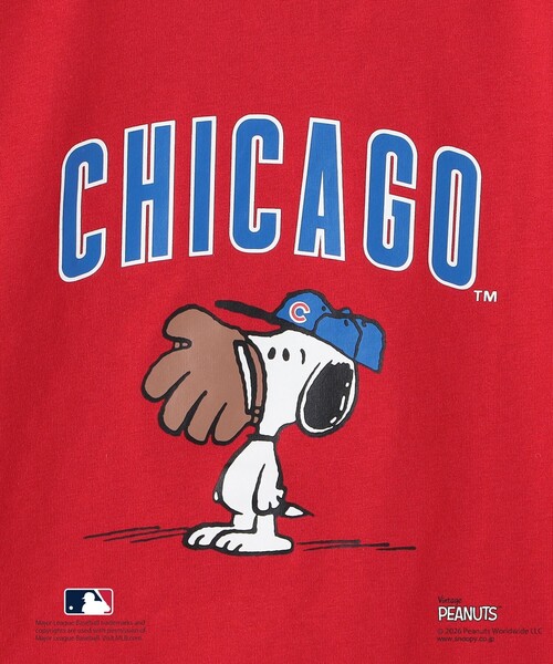 tシャツ SHIPS KIDS:85〜95cm/ PEANUTS×MLB プリント Tシャツ キッズ 子供服 男の子の画像