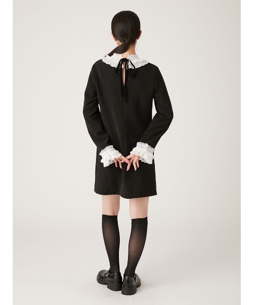 「LILY BROWN」 長袖ワンピース 0 ダークネイビー レディースの画像