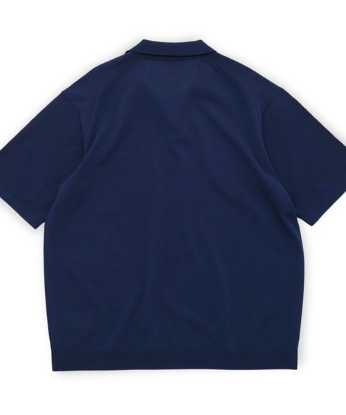 ポロシャツ 「ATON」 FINE ICE COTTON SKIPPER POLO SWEATER メンズ レディースの画像