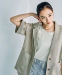 ジャケット テーラードジャケット カラミ織り5...の詳細画像3