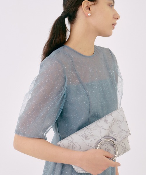 「kaene」 半袖ワンピース 36 ブルー レディース_画像6