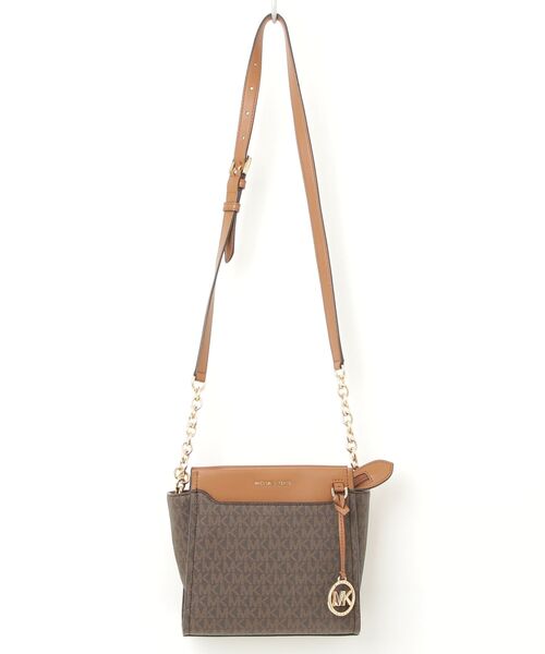 【未使用】MICHAEL KORS ショルダーバッグ MK柄 茶色 斜め掛け MICHAEL KORS（マイケルコース） ショルダーバッグ - ブラウン