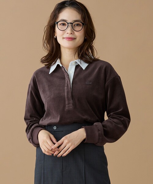 LACOSTE（ラコステ） 長袖ポロシャツ 40 ダークブルー レディース