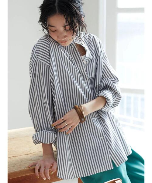 「CRAFT STANDARD BOUTIQUE」 長袖ブラウス M ブルー系その他4 レディース_画像4