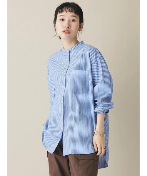 「CRAFT STANDARD BOUTIQUE」 長袖ブラウス M ブルー系その他4 レディース_画像6