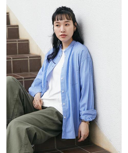 「CRAFT STANDARD BOUTIQUE」 長袖ブラウス M ブルー系その他4 レディース_画像7
