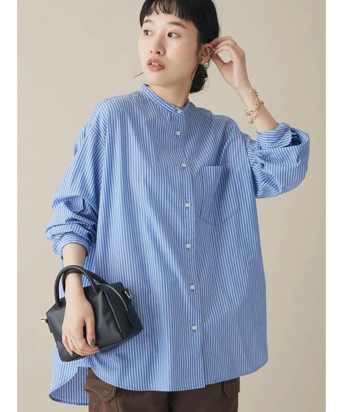 「CRAFT STANDARD BOUTIQUE」 長袖ブラウス M ブルー系その他4 レディース_画像9
